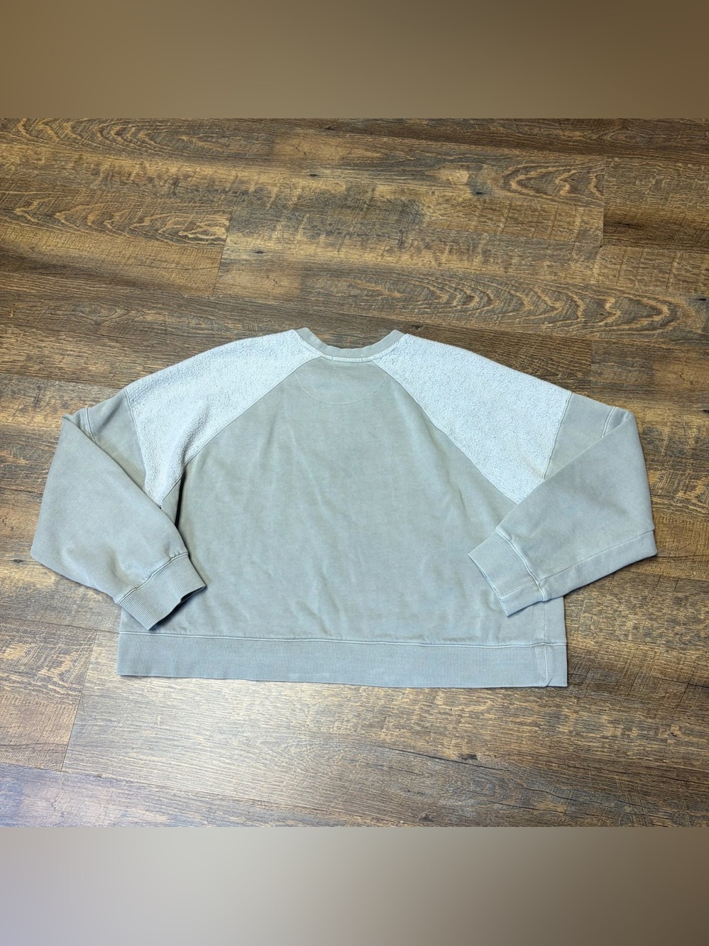 Marine Layer Cloud 9 Cropped Pullover Sweatshirt Women's Medium Shadow Green - Picture 9 of 11